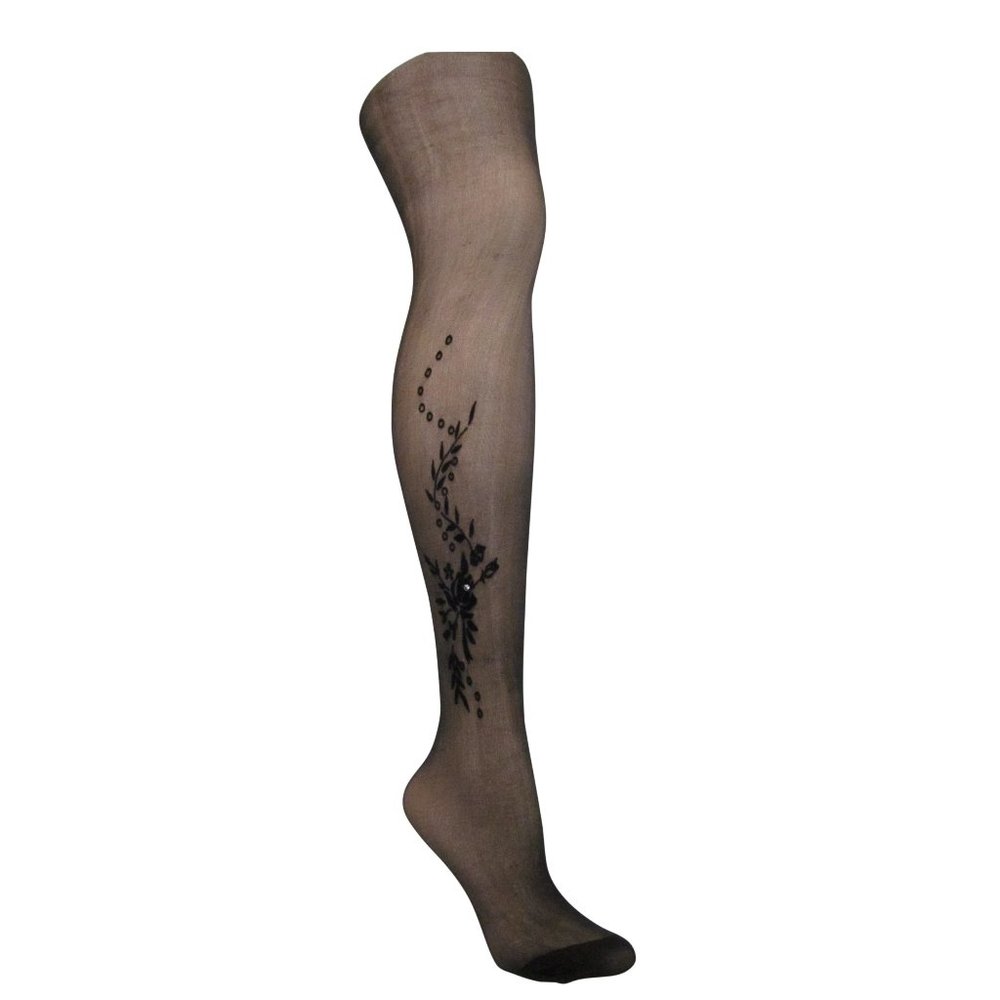 Women's 6Pc/Pack Nylon Fashion Pantyhose- Black